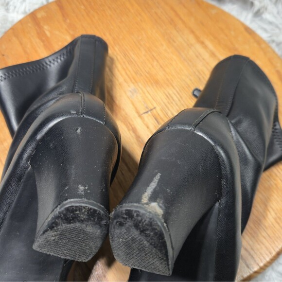 Areosoles "Renr" Cinnamon Womens Size 8M Retro Black Flexible Heeled Ankle Boots - Picture 6 of 10